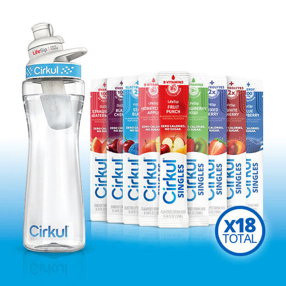 22oz. Plastic Bottle, FitSip® Mixed Berry, & 18pk Singles Z5